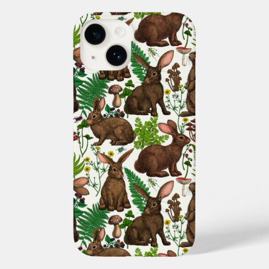 Coques Case-Mate iPhone Lapins et flore boisée 4 (Verso)