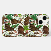 Coques Case-Mate iPhone Lapins et flore boisée 4 (Verso (horizontal))