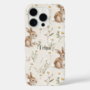 Coques iPhone 16 Pro Lapins Fleurs de Marguerite