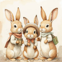 Lapins heureux 