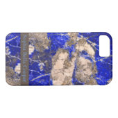 Coques Case-Mate iPhone Lapis Abstrait Lazuli Granite Bleu (Dos (Horizontal))