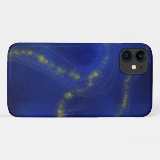 Coques Case-Mate iPhone Lapis Bleu et Or (Dos (Horizontal))