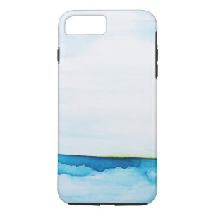 Coque iPhone 7 Plus L'aquarelle instantanée verte d'océan