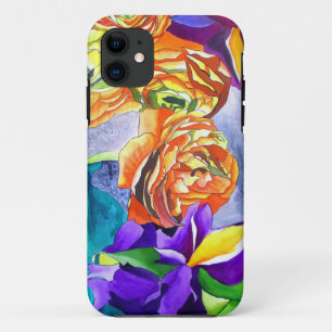 Coques Pour iPhone L'aquarelle Ranunculus et Iris