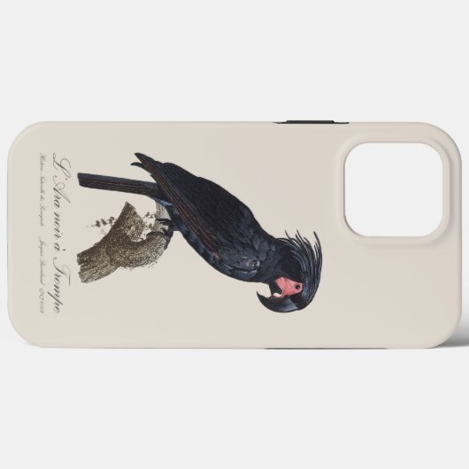 Coques Case-Mate iPhone L'Ara Noir a Trompe / Palm Cockatoo (Verso (horizontal))