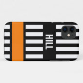 Coques Case-Mate iPhone L'arbitre de hockey sur glace Zebra Stripe personn (Dos (Horizontal))