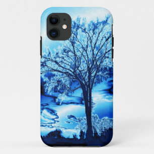 Case-Mate iPhone Case L'arbre dans la glace bleue