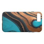 Coques Case-Mate iPhone Larmes turquoise (Dos (Horizontal))