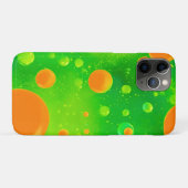 Coques Case-Mate iPhone L'art Abstrait de la bulle orange et verte (Dos (Horizontal))