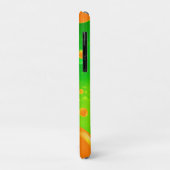 Coques Case-Mate iPhone L'art Abstrait de la bulle orange et verte (Dos/Gauche)