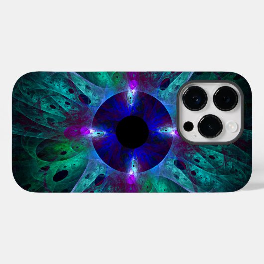 Coques Case-Mate iPhone L'art Abstrait des yeux (Verso (horizontal))