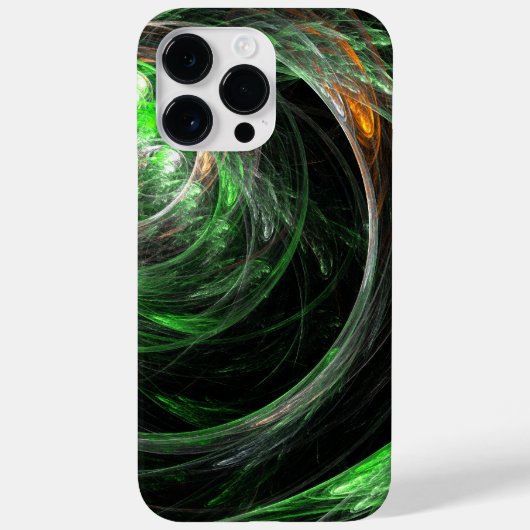 Coques Case-Mate iPhone L'art Abstrait vert du monde entier (Verso)