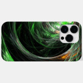Coques Case-Mate iPhone L'art Abstrait vert du monde entier (Verso (horizontal))