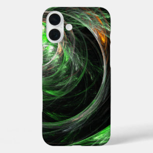 Coques iPhone 16 Plus L'art Abstrait vert du monde entier