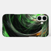 Coques Case-Mate iPhone L'art Abstrait vert du monde entier (Verso (horizontal))