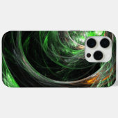 Coques Case-Mate iPhone L'art Abstrait vert du monde entier (Verso (horizontal))