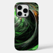 Coques Case-Mate iPhone L'art Abstrait vert du monde entier (Verso)