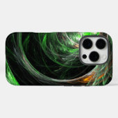 Coques Case-Mate iPhone L'art Abstrait vert du monde entier (Verso (horizontal))
