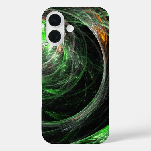 Coques Case-Mate iPhone L'art Abstrait vert du monde entier (Verso)