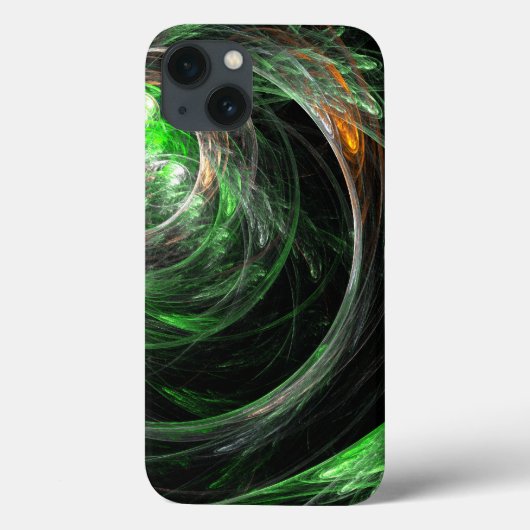 Coques Case-Mate iPhone L'art Abstrait vert du monde entier (Verso)