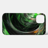 Coques Case-Mate iPhone L'art Abstrait vert du monde entier (Verso (horizontal))