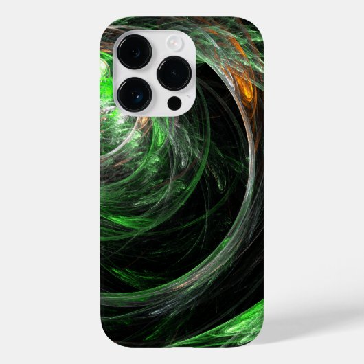 Coques Case-Mate iPhone L'art Abstrait vert du monde entier (Verso)