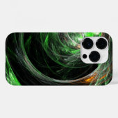 Coques Case-Mate iPhone L'art Abstrait vert du monde entier (Verso (horizontal))