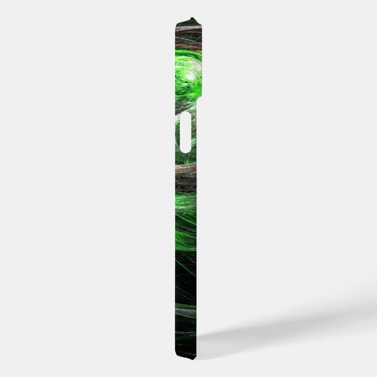 Coques Case-Mate iPhone L'art Abstrait vert du monde entier (Verso / Droite)