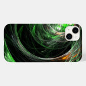 Coques Case-Mate iPhone L'art Abstrait vert du monde entier (Verso (horizontal))