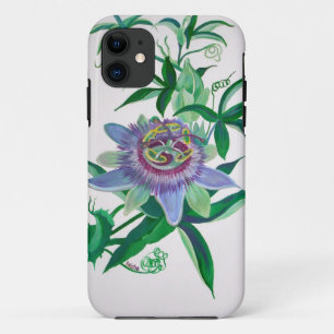 Coque iPhone 11 L'art botanique des fleurs de passion