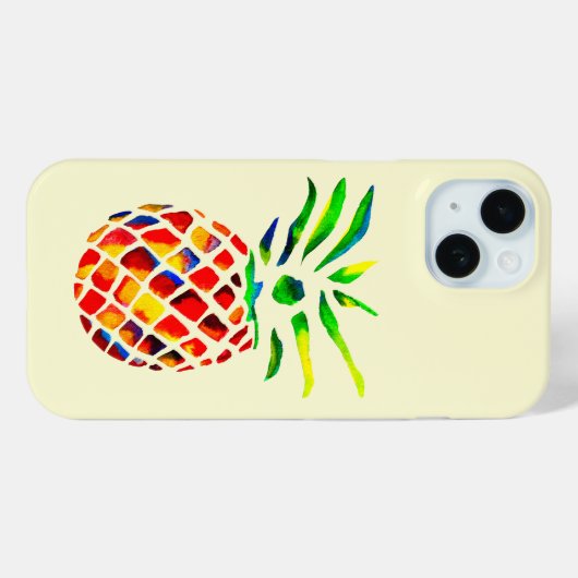 Coques Case-Mate iPhone L'art cool de l'ananas funky (Verso (horizontal))