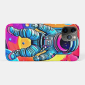 Coques Case-Mate iPhone L'art de la caricature spatiale : les astronautes (Dos (Horizontal))