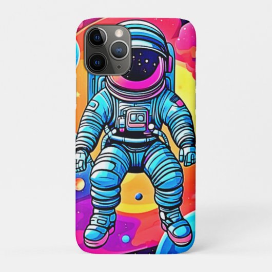 Coques Case-Mate iPhone L'art de la caricature spatiale : les astronautes (Dos)