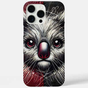 Coques iPhone 16 Pro Max L'art de l'ours koala sur fond texturé