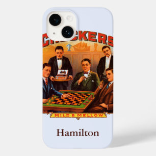 Coques Pour iPhone L'art des étiquettes de cigares vintage, Checkers