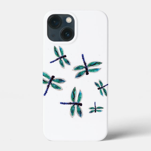 Coques Case-Mate iPhone L'art des libellules turquoise (Verso)