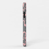 Coques Case-Mate iPhone L'art des oiseaux de Flamant rose rose amusant (Dos/Droite)