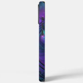 Coques Case-Mate iPhone L'art fractal abstrait moderne violet rencontre le (Verso / Gauche)