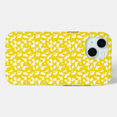 Coques Case-Mate iPhone L'art Motif Abstrait jaune vif (Verso (horizontal))