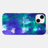 Coques Case-Mate iPhone L'Art Vert Et Violet (Verso (horizontal))
