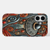 Coques Case-Mate iPhone L'Artisanat Alien À Travers Des Cosmos Lumineux (Verso (horizontal))