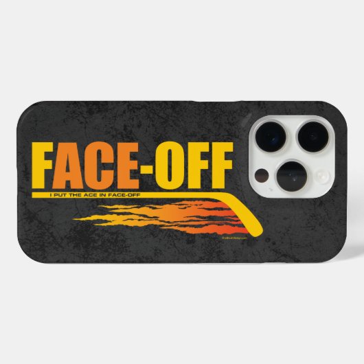 Coques Case-Mate iPhone L'As Face-Off (Hockey) (Verso (horizontal))