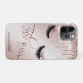 Coques Case-Mate iPhone Lash Boss Makeup Eyebrow Eyes Lashes Dripping Gold (Dos (Horizontal))