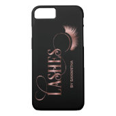 Coques Case-Mate iPhone Lashes Moderne Rose Typographie Or Maquillage Arti (Dos)