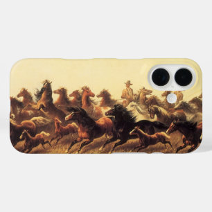 Coques iPhone 16 Lassoing de chevaux sauvages par James Walker