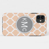 Coques Case-Mate iPhone Latis marocain Gris Rose Pêche (Dos (Horizontal))