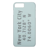 Coques Case-Mate iPhone Latitude et Longitude de New York (Dos)