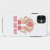 Coques Case-Mate iPhone Latte et coupe d'amour, mains et citation de café (Dos (Horizontal))