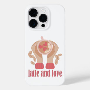 Coque Pour iPhone 14 Pro Latte et coupe d'amour, mains et citation de café