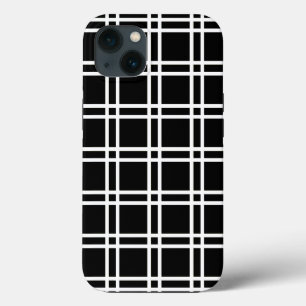 Etui iPhone 13 Lattice noir élégant à Emporiomoffa
